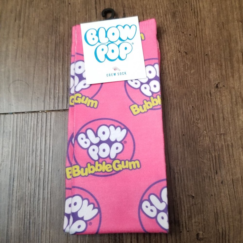 Blow Pop Bubble Gum Crew Socks